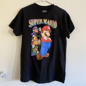 SUPER MARIO BROS‎ Nintendo Video Games Black T-Shirt Sz M Medium